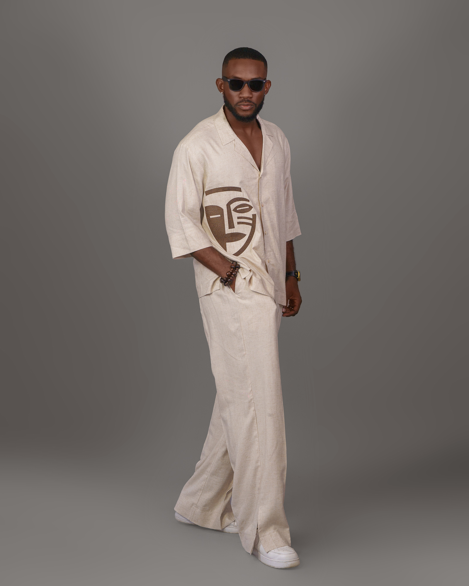 Afrikaylali linen pant set