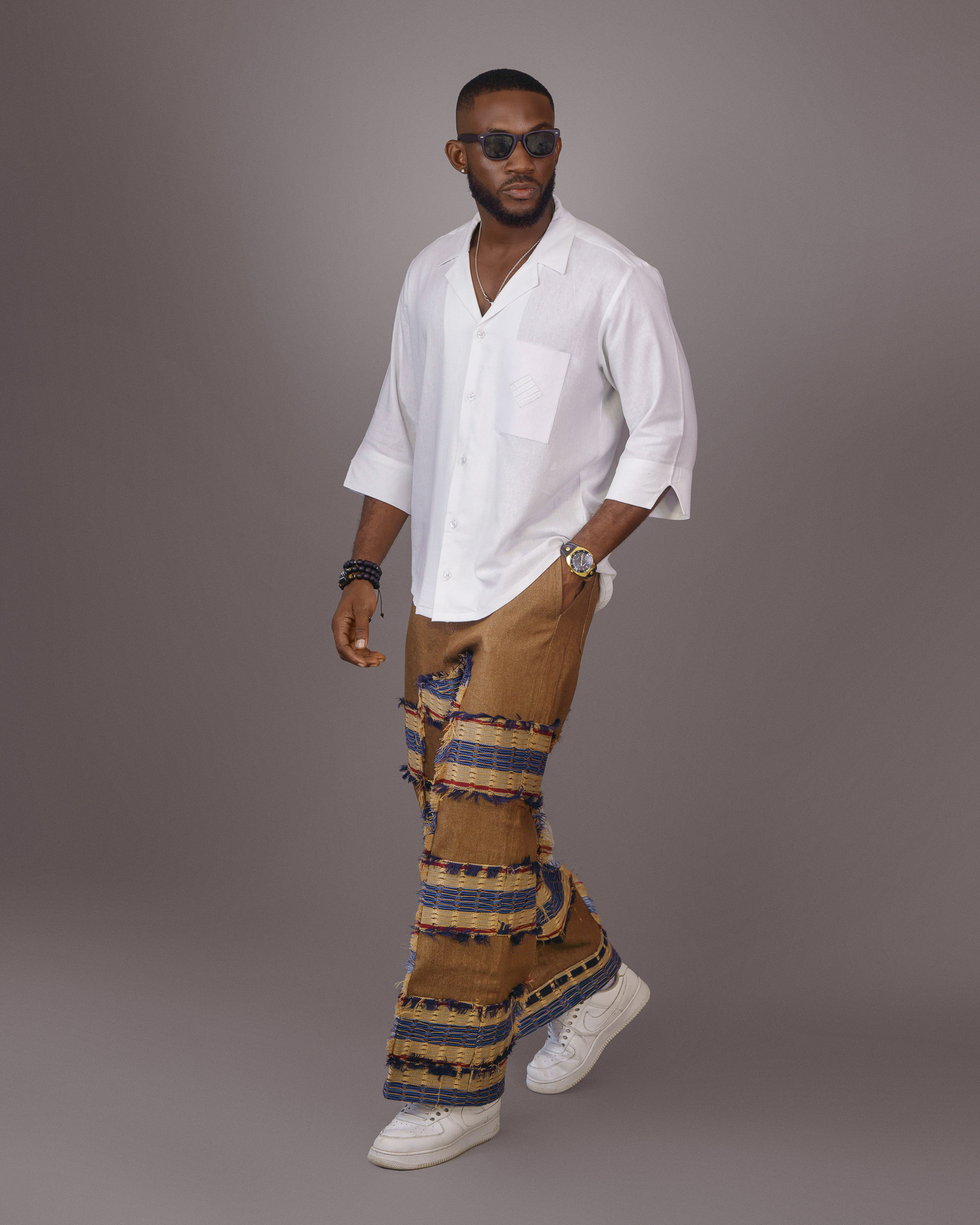 Bolaji Aso-oke infused jeans