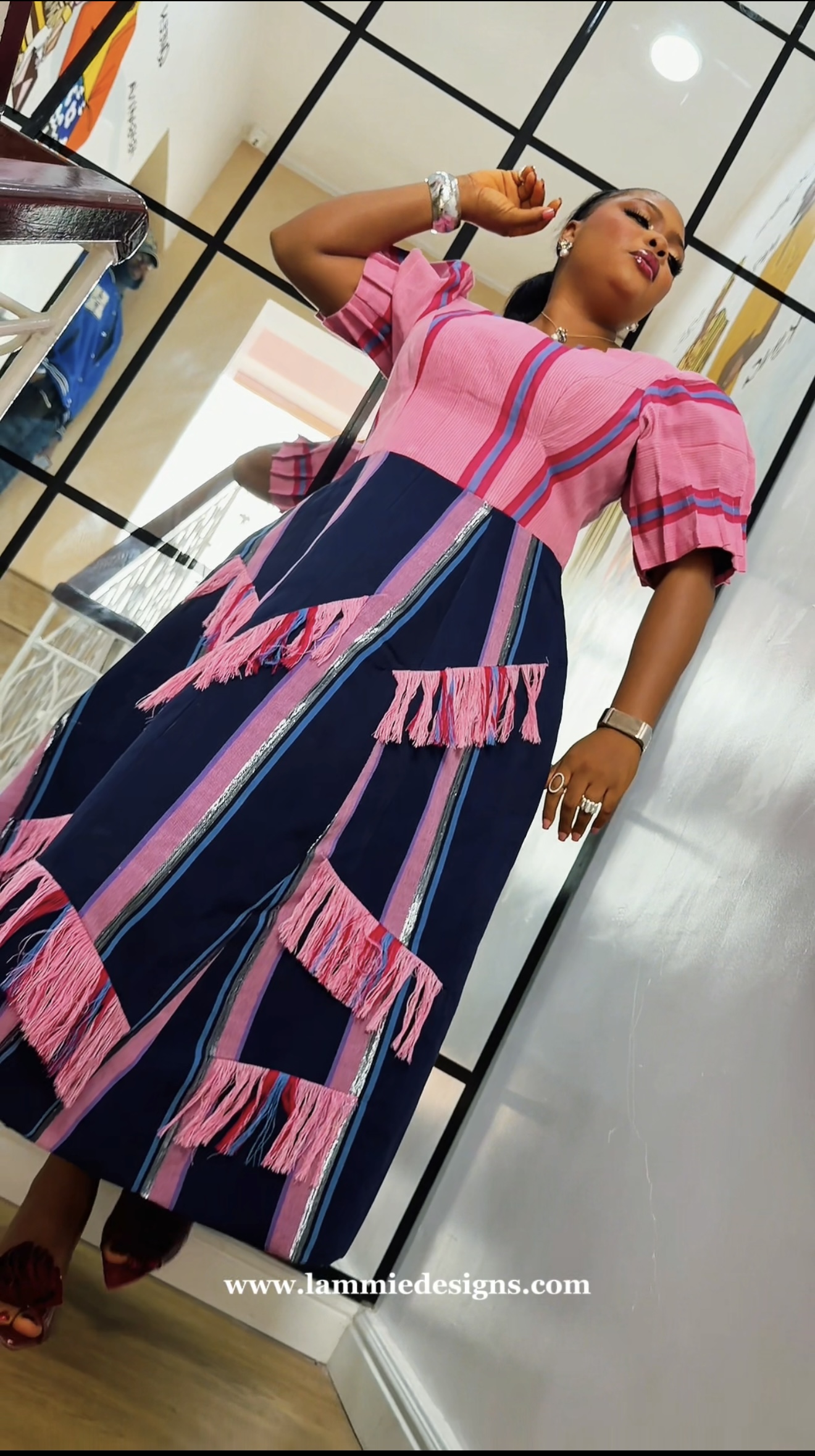Tomilola aso-oke dress